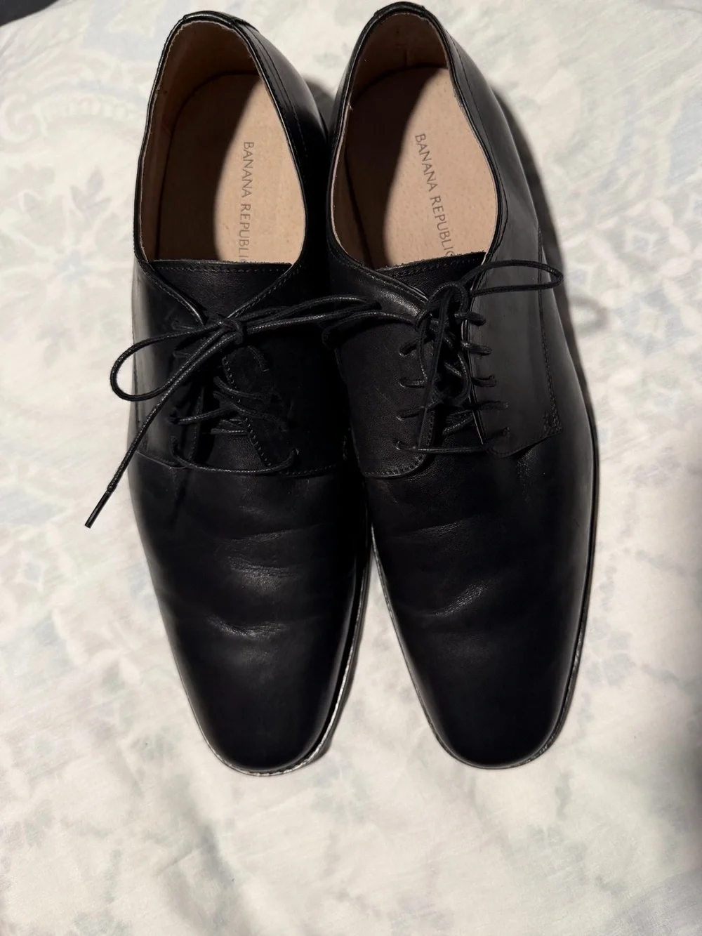 Banana Republic Black Leather Derby Dress Shoes size 11M